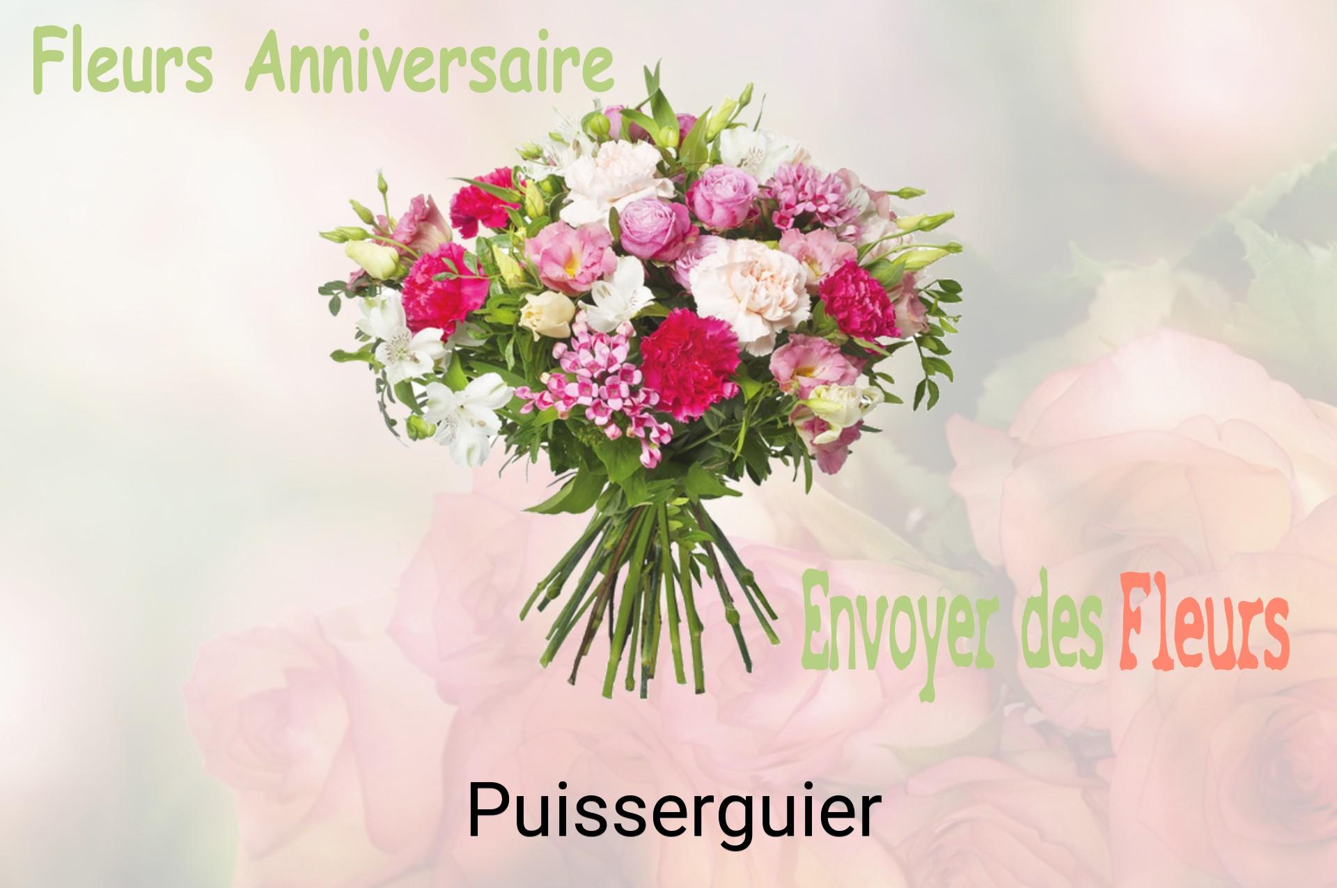 Bouquet de fleurs d’anniversaire livré à Puisserguier