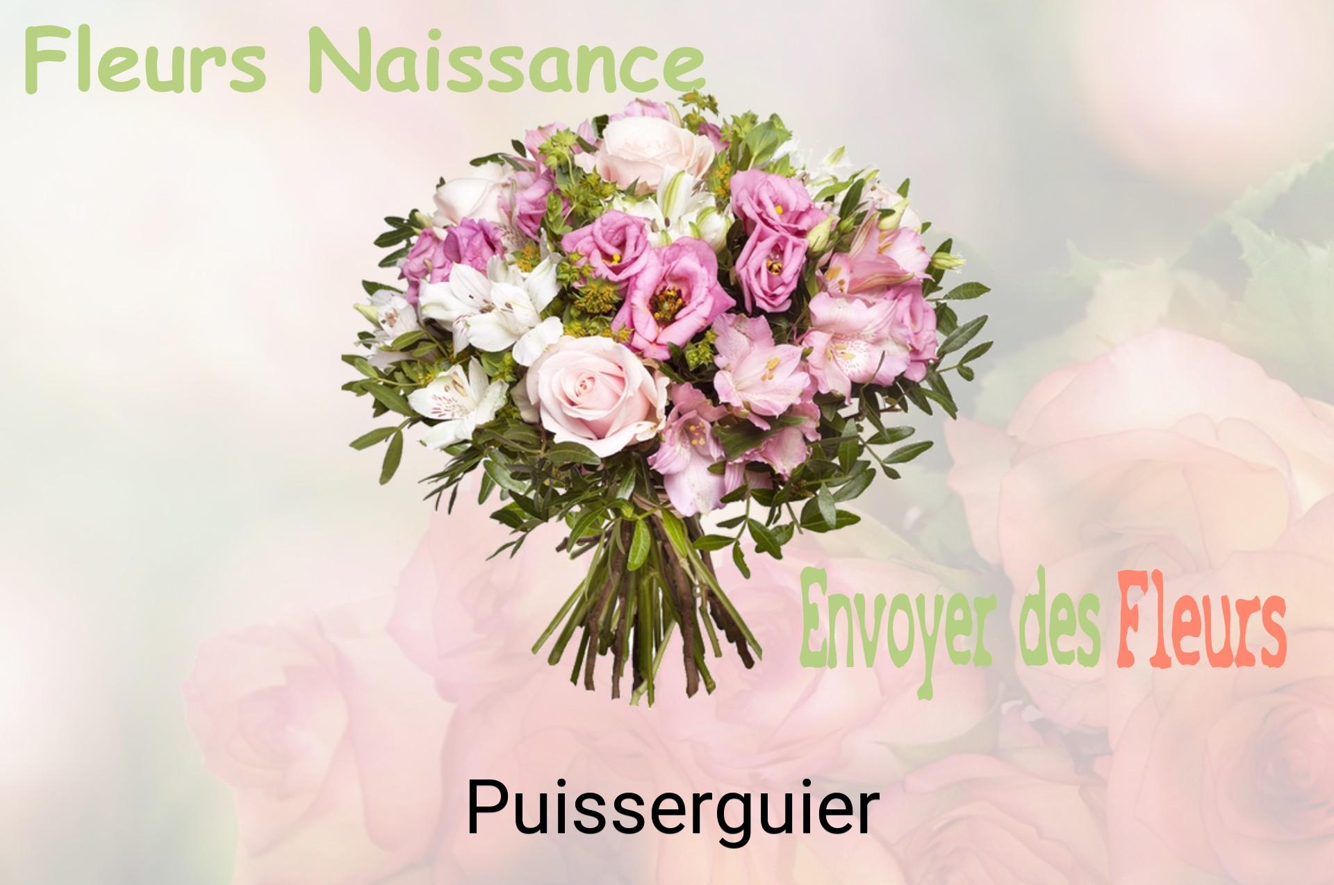 Bouquet de fleurs de naissance livré à Puisserguier